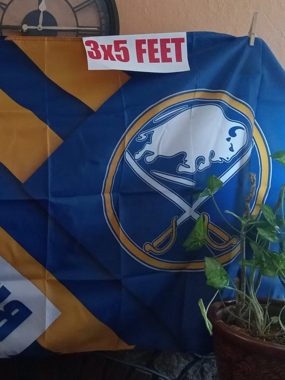 Buffalo Sabres Diagonal NHL 3X5 Feet Flag Banner Pole or Wall Decor